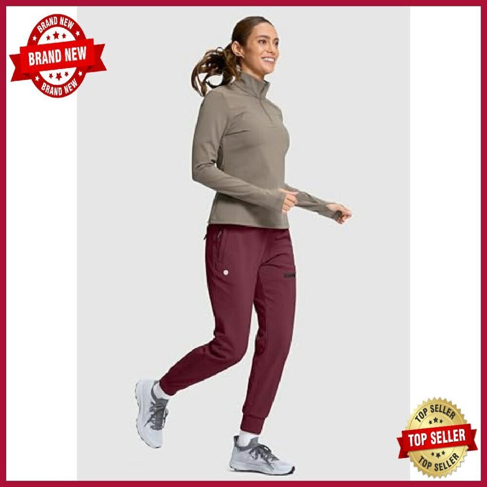 Fleece Lined Joggers High Waist Water Resistant 4 Pocket Active Pants - Picture 7 of 7
